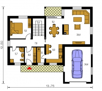 Floor plan of ground floor - PREMIER 100